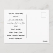 Herfst Baby shower voor kattenliefhebbers Briefkaart (Achterkant)