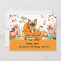 Herfst Baby shower voor kattenliefhebbers