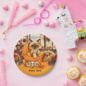 Herfst Baby shower voor kattenliefhebbers Papieren Bordje (Feest)