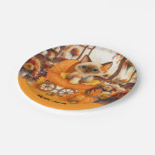 Herfst Baby shower voor kattenliefhebbers Papieren Bordje (Gekanteld)