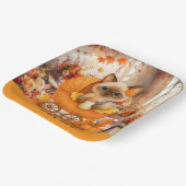 Herfst Baby shower voor kattenliefhebbers Papieren Bordje (Gebogen)