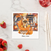 Herfst Baby shower voor kattenliefhebbers Servet (Insitu)