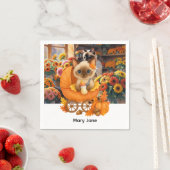 Herfst Baby shower voor kattenliefhebbers Servet (Insitu)