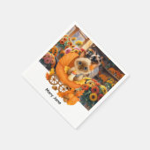 Herfst Baby shower voor kattenliefhebbers Servet (Hoek)