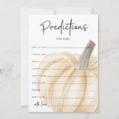 Herfst Baby shower Voorspellingen Game Kaart (Voorkant)