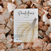 Herfst Baby shower Voorspellingen Game Kaart