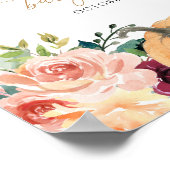 Herfst baby shower welkom teken, kleine pompoen te poster (Hoek)