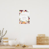 Herfst baby shower welkom teken, kleine pompoen te poster (Keuken)
