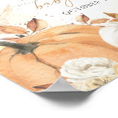 Herfst baby shower welkom teken, kleine pompoen te poster (Hoek)