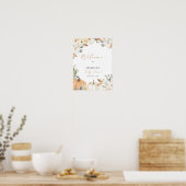 Herfst baby shower welkom teken, kleine pompoen te poster (Keuken)