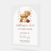 Herfst Baby shower Welkomstteken Acryl Bord (Hoek)