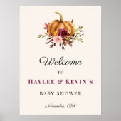 Herfst Baby shower Welkomstteken Poster (Voorkant)