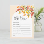 Herfst Baby shower Wensen voor Baby Advies Kaart (Staand voorkant)