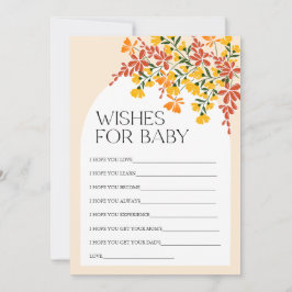Herfst Baby shower Wensen voor Baby Advies Kaart