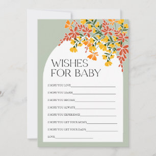 Herfst Baby shower Wensen voor Baby Advies Kaart