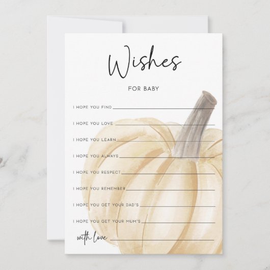 Herfst Baby shower wensen voor Baby Kaart (Voorkant)