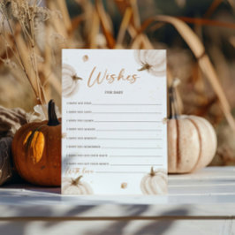 Herfst Baby shower wenst voor Baby Kaart