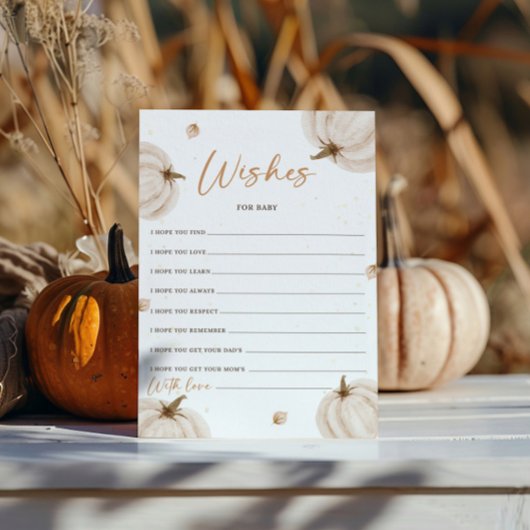 Herfst Baby shower wenst voor Baby Kaart