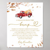 Herfst Baby showers van een bericht van de Bump Si Poster (Voorkant)