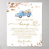 Herfst Baby showers van een bericht van de Bump Si Poster (Voorkant)
