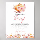 Herfst Baby showers van een bericht van de Bump Si Poster (Voorkant)