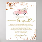 Herfst Baby showers van een bericht van de Bump Si Poster (Voorkant)