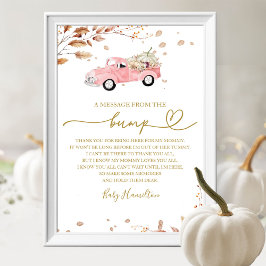 Herfst Baby showers van een bericht van de Bump Si Poster