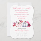 Herfst Baby Sprinkle voor Meisje met Pompoenen Kaart (Voorkant)