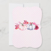 Herfst Baby Sprinkle voor Meisje met Pompoenen Kaart (Achterkant)