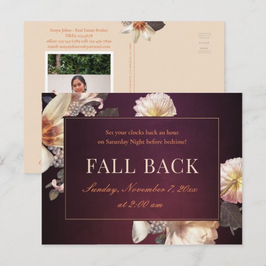 Herfst Back Business Realtor Mailer Briefkaart (Voorkant / Achterkant)