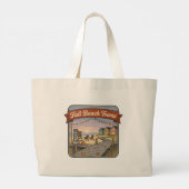 Herfst badplaatsen grote tote bag (Achterkant)