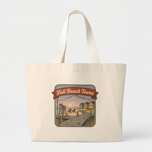 Herfst badplaatsen grote tote bag (Voorkant)