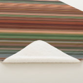 Herfst Baldcypress Rust, Perzik en Groene Streep Sherpa Deken (3/4)