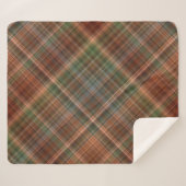 Herfst Baldcypress Sinaasappel, rood en groen plai Sherpa Deken (Voorkant (horizontaal))