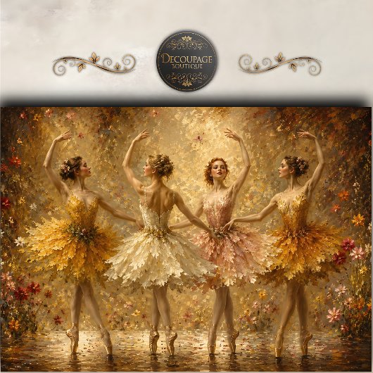 Herfst Ballet Ensemble Decoupage Tissuepapier