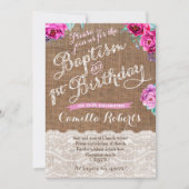 Herfst Baptisme 1e verjaardag Kaarten viering fees (Voorkant)