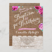 Herfst Baptisme 1e verjaardag Kaarten viering fees (Voorkant / Achterkant)