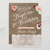 herfst baptisme eerste verjaardag meisjesfeest kaart (Voorkant / Achterkant)