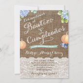 Herfst baptisme op zaterdag in het Spaans / Bautiz Kaart (Voorkant)