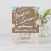 Herfst baptisme op zaterdag in het Spaans / Bautiz Kaart (Staand voorkant)