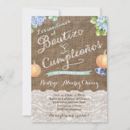 Herfst baptisme op zaterdag in het Spaans / Bautiz Kaart