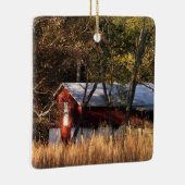 Herfst Barn in Centraal-Maryland Keramisch Ornament (Rechts)