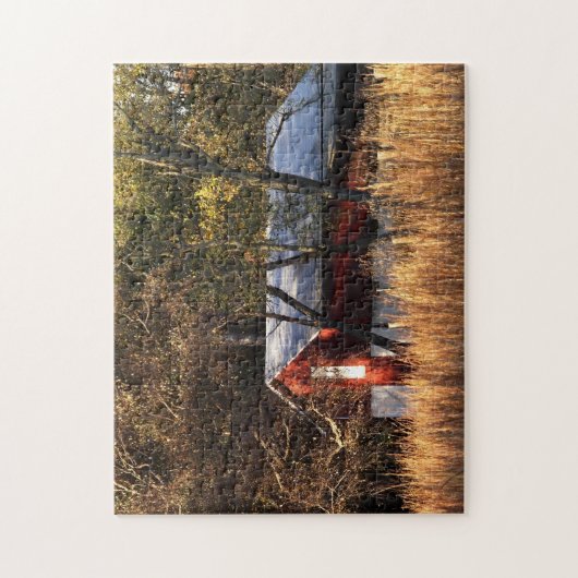 Herfst Barn in Centraal-Maryland Legpuzzel (Verticaal)