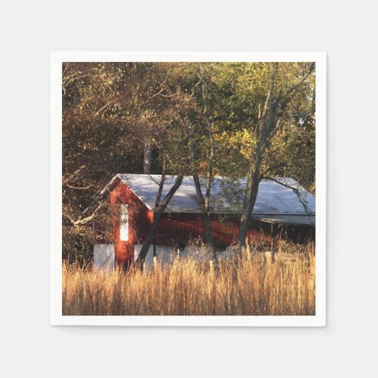 Herfst Barn in Centraal-Maryland Servet (Voorkant)