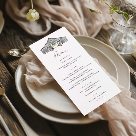 Herfst Barn met Pumpkins Wedding Menu