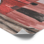 Herfst Barn Water Kleurpasta Poster (Hoek)