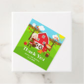 Herfst Barnyard Verjaardag Blond Haar Meisje Dank  Bedankjes Labels (In situ)