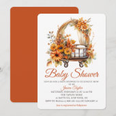 Herfst Basinet Zonnebloemen Pasgeboren Meisje Baby Kaart