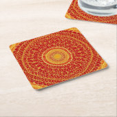 Herfst BasketWeave Flower Kartonnen Onderzetters (Schuin)