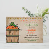 Herfst BBQ Huwelijksontvangst Uitnodiging (Staand voorkant)